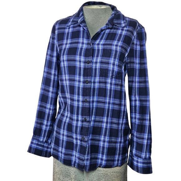 Gap Fitted Boyfriend Button Down Cotton Top Size XS - Picture 1 of 4